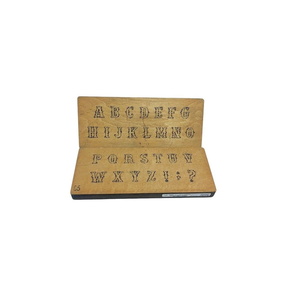 ACCUCUT Vintage Alphabet 1” Upper Case Set Scrapbooking Educational Vu101A Vu101
